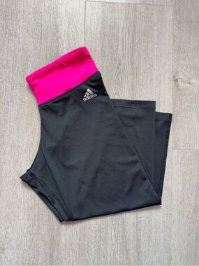 adidas Black pants with Hot Pink